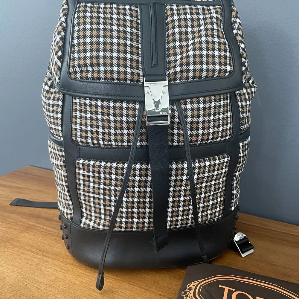 Tod's Italy Fabric Backpack, Tech New Gommini Medio, XBMTDSG9300NRHXTT3